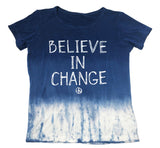 Deep Blue "Believe in Change" Organic Boys Shirt