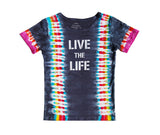 Petit Punch Live the Life Black Rainbow t-shirt
