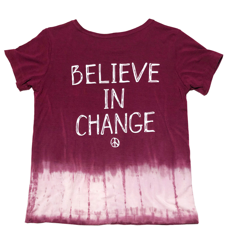 "Believe in Change" Organic Girls T-shirt