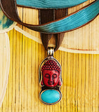 My Buddha Nature Turquoise & Coral Ombré Chiffon